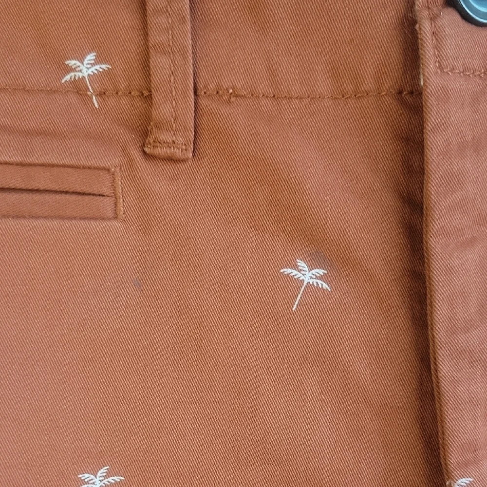 Jack & Jones Orange Flat Front Shorts Casual Style